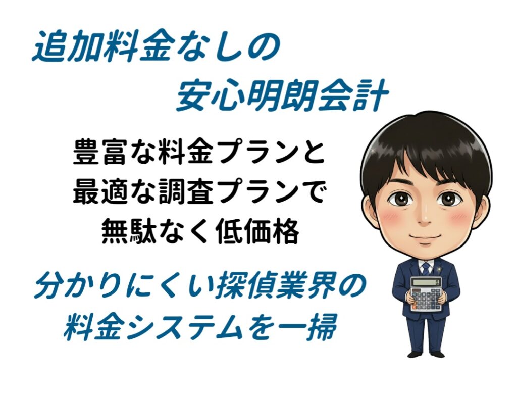 追加料金なしの安心明朗会計